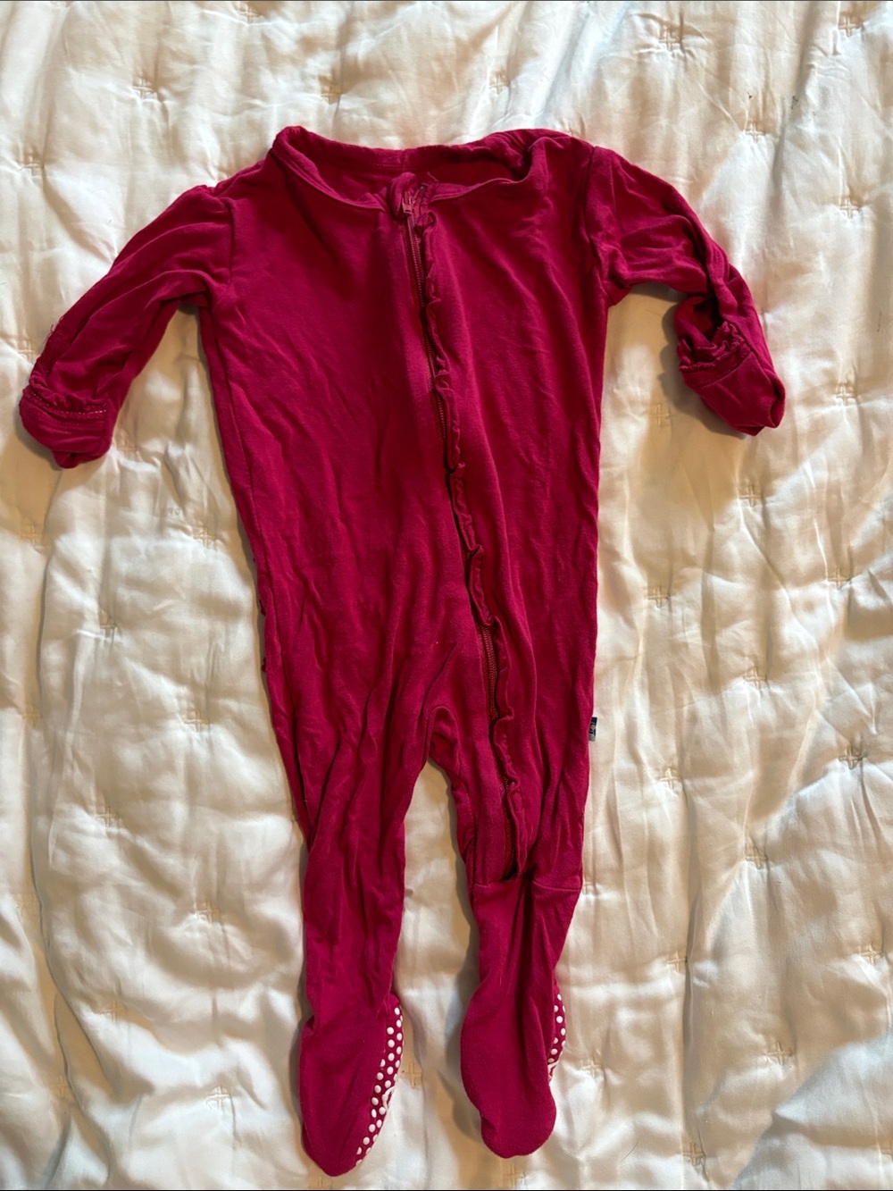 Kickee Pants Baby Fuchsia Footed One-Piece Pajamas